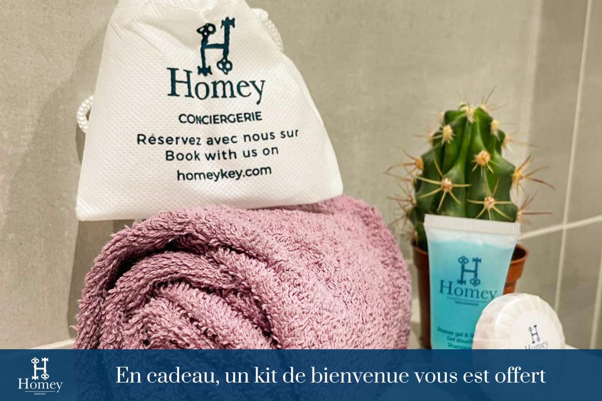 Homey Keola - Parking Prive Gratuit - Aux Portes De Geneve - Au Pied Du Tram - Appartement Avec 1 Chambre Et Un Grand Salon Avec Un Canape-Lit Ambilly Exterior photo